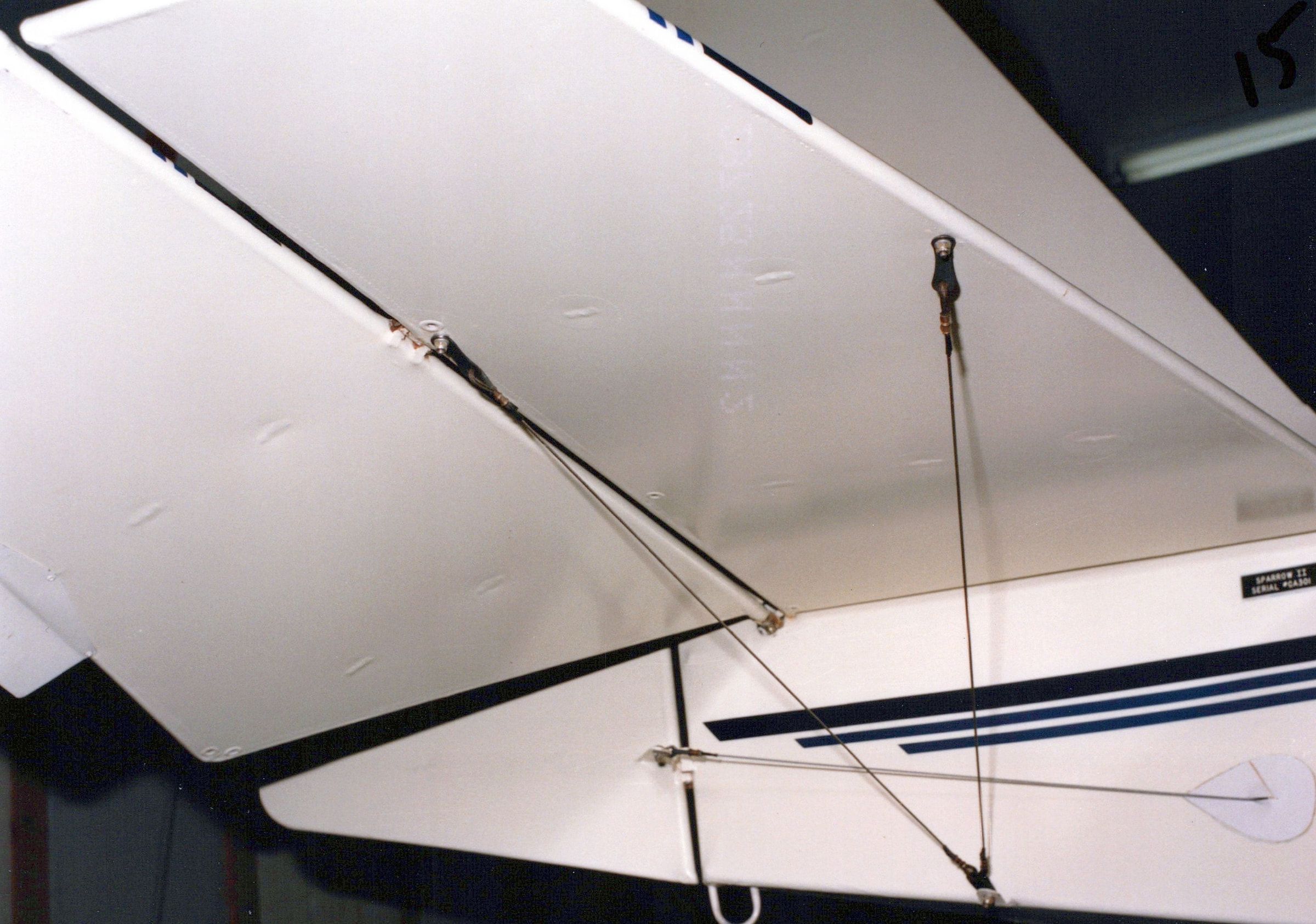 Wing strut and jury strut attachment under the wing of a Carlson Sparrow II